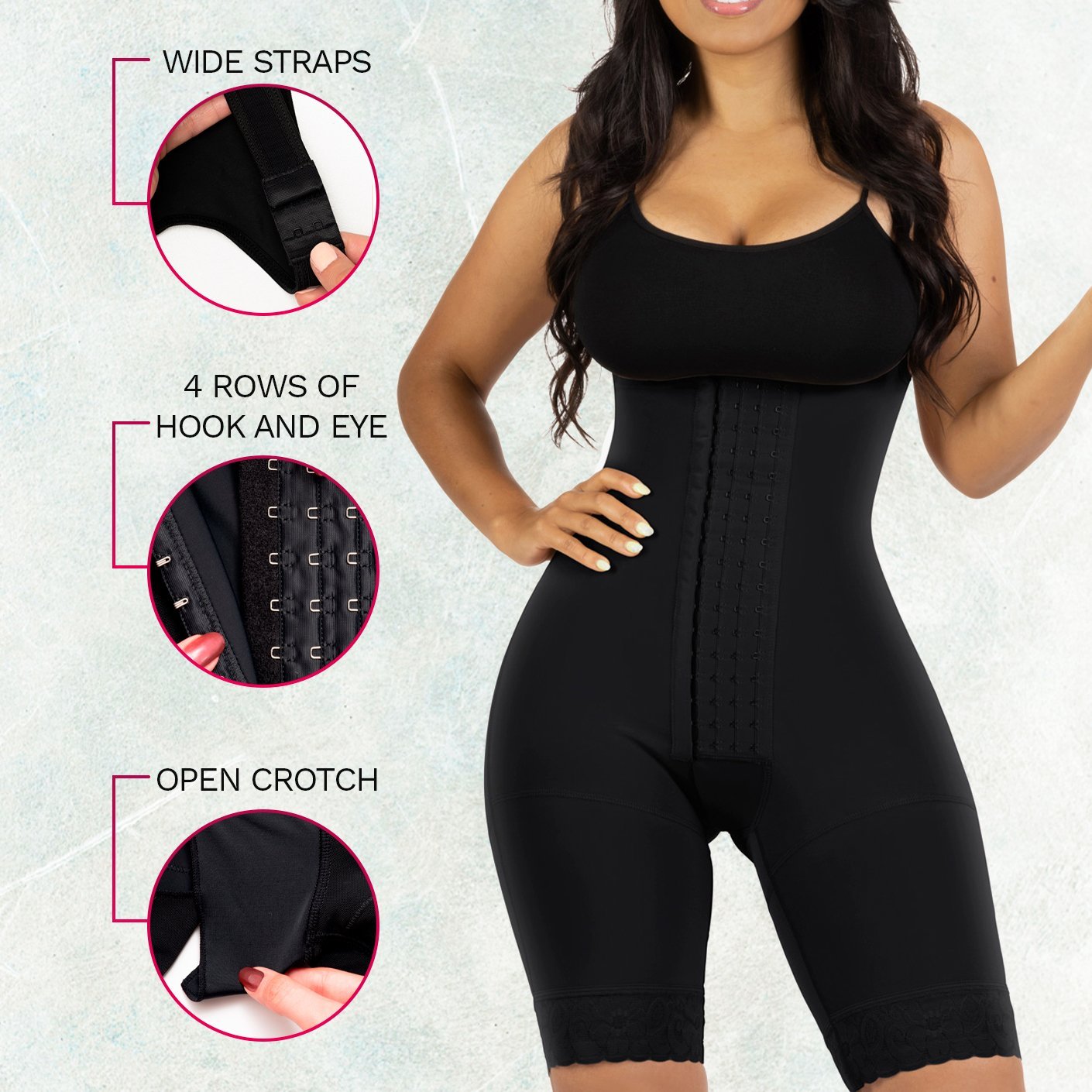 High Waisted Leggings Women Buttery Soft Tummy Control Waist Trainer  Powernet Fajas Colombianas Post Surgery Compression size L Color Black