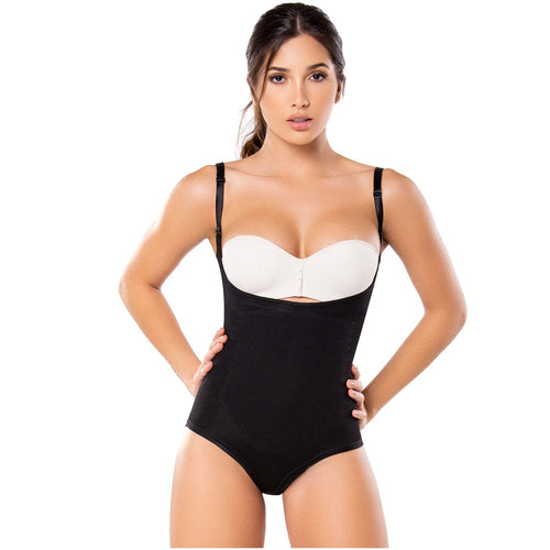 Diane & Geordi 2352 | Daily Use Tummy Control Shapewear | Open Bust Bodysuit for Women / Latex - My Fajas Colombianas