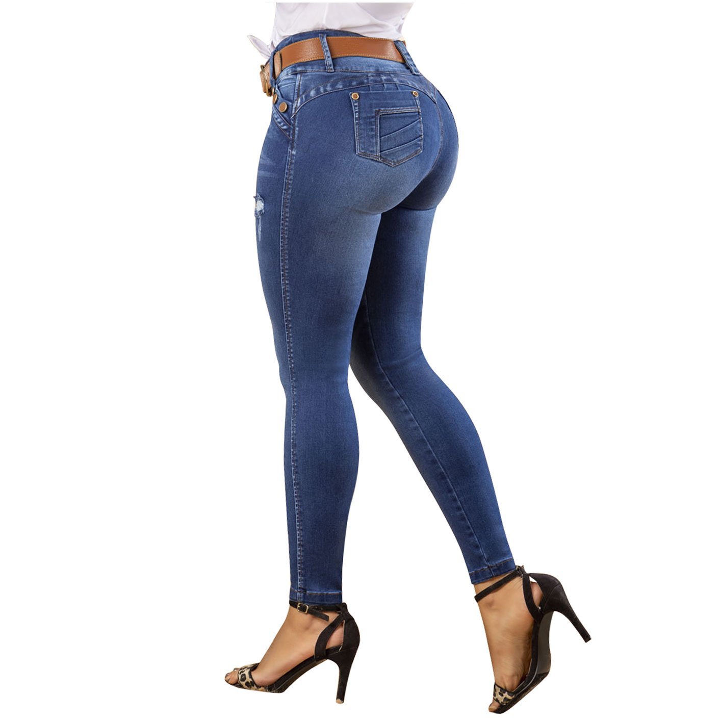 Draxy Colombian Butt Lifting Classic Skinny Jeans - ShopperBoard