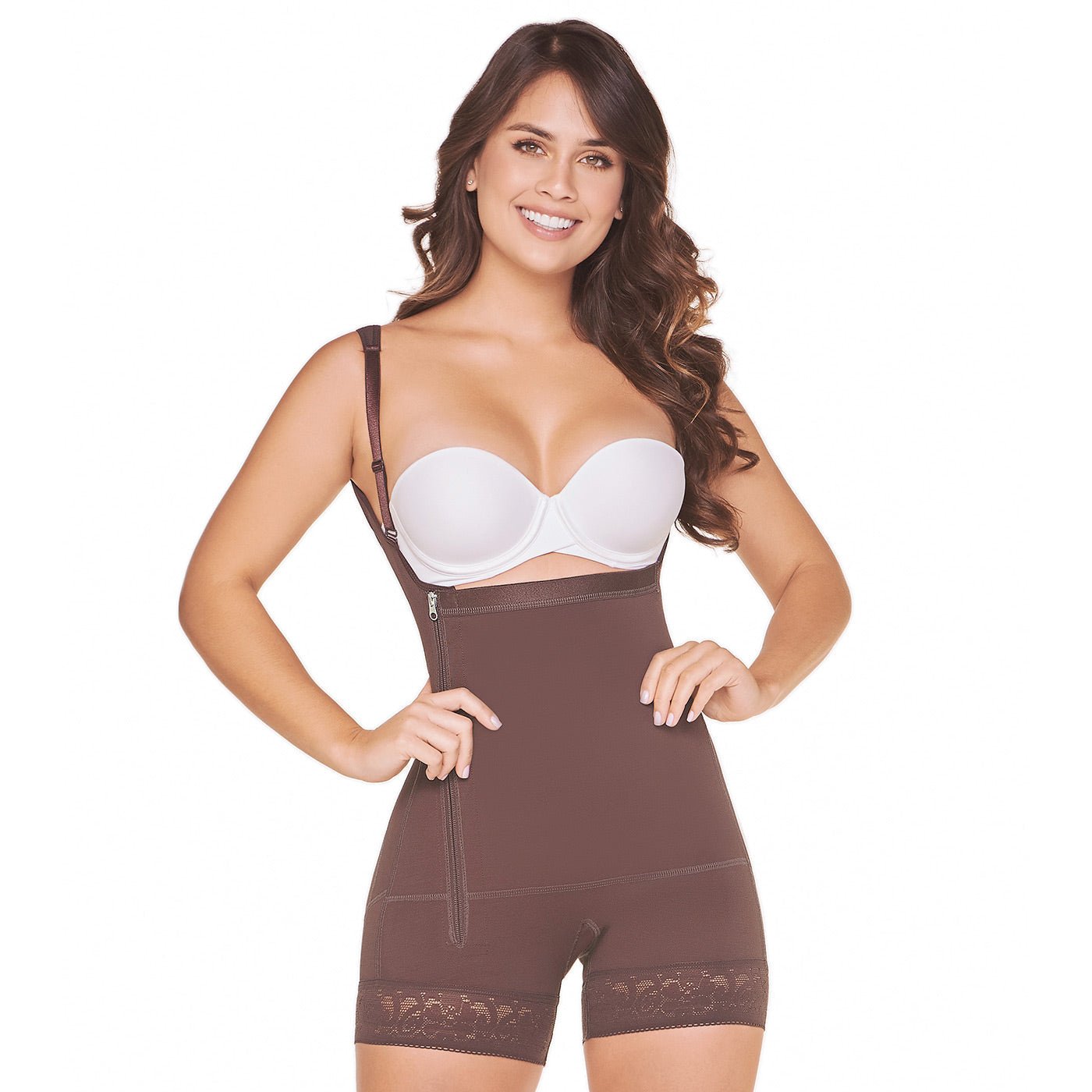 Fajas MariaE FQ113  Postpartum Faja Open Bust Shapewear Bodysuit