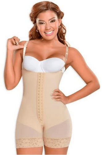 Power Slimmed Mid-Thigh Body Shaper Post-surgical Post-partum Faja