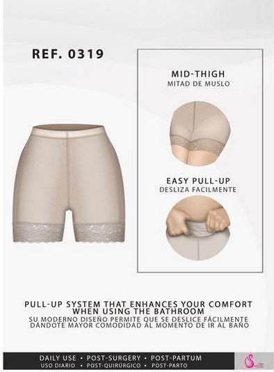 Fajas Salome 0319 BBL Compression Shaper Shorts for Women