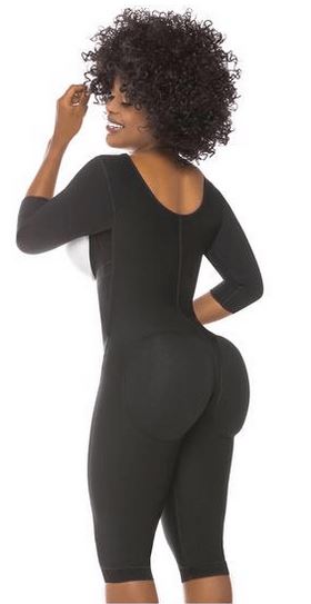 Faja Long Sleeve Black Bodysuit Full Body Shaper High Compression